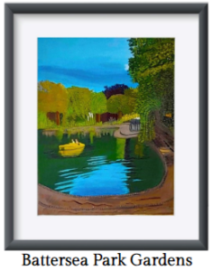 Battersea Park Selection of A4 prints ready to hang