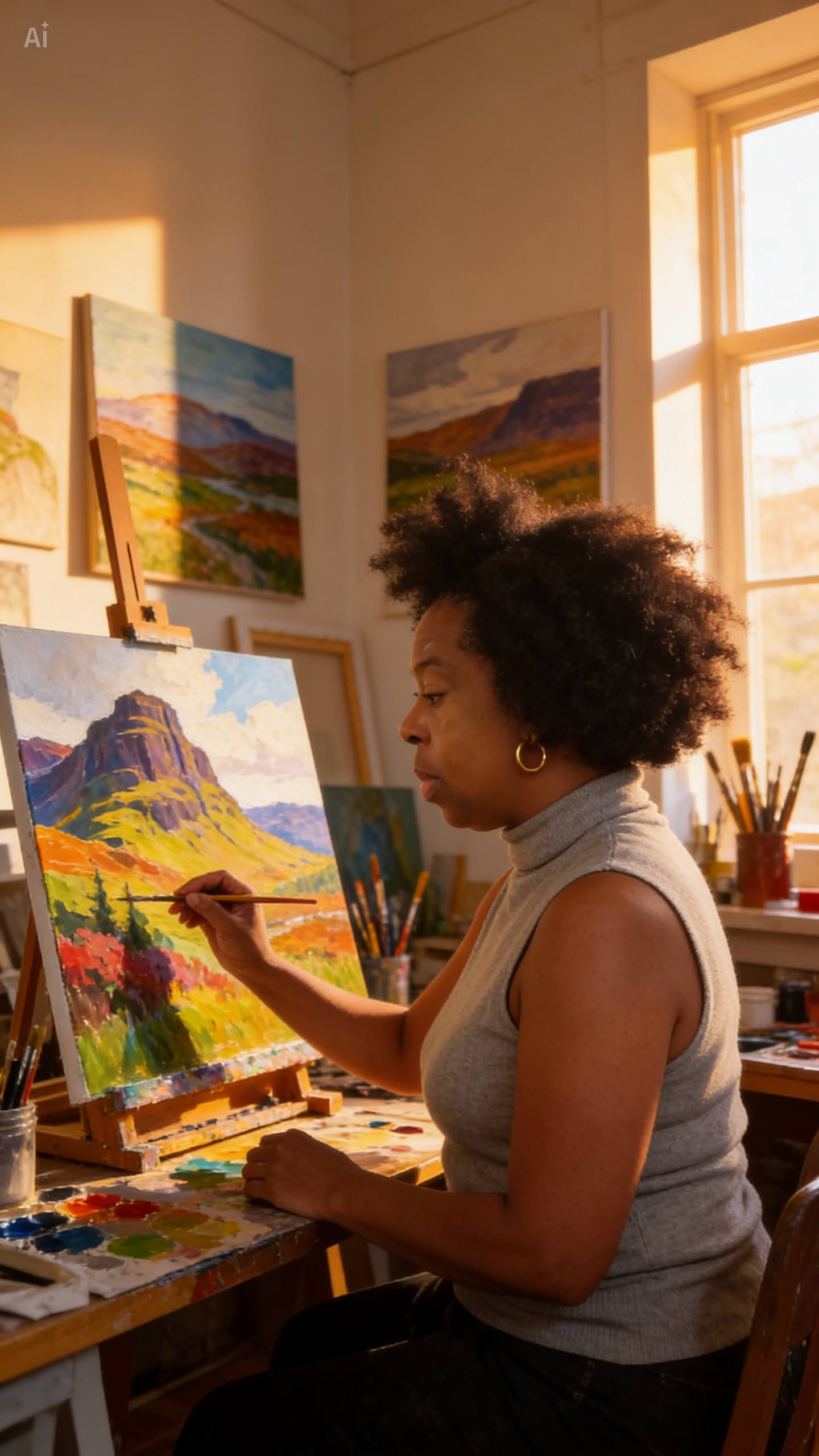 Artist at work